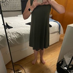 Army green tank top dress
